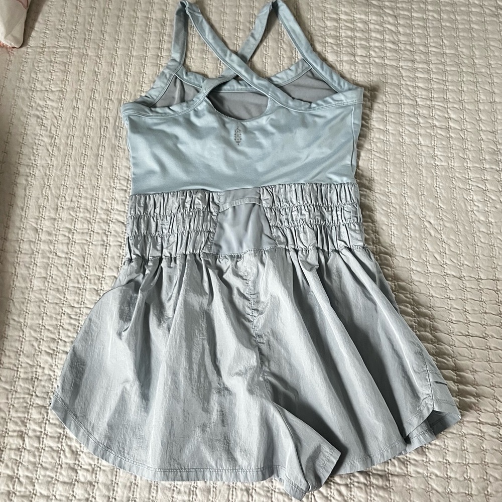 FP Movement The Way Home Skortsie Skort Romper in Blue Pearl, Sz L - Picture 11 of 13